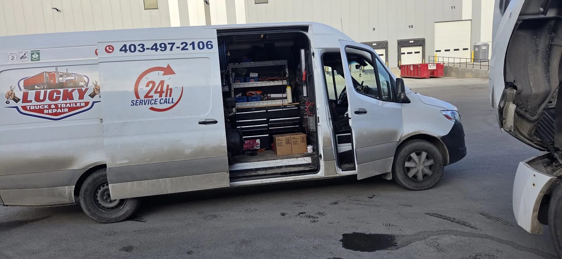 Fully equipped mobile truck repair van in Calgary, Alberta